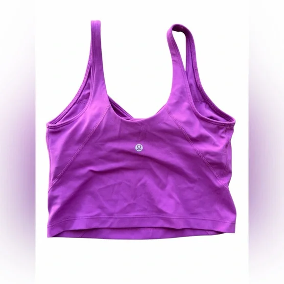 lululemon athletica Magenta V-Neck Cropped Tank Align Size 6 - Picture 6 of 8